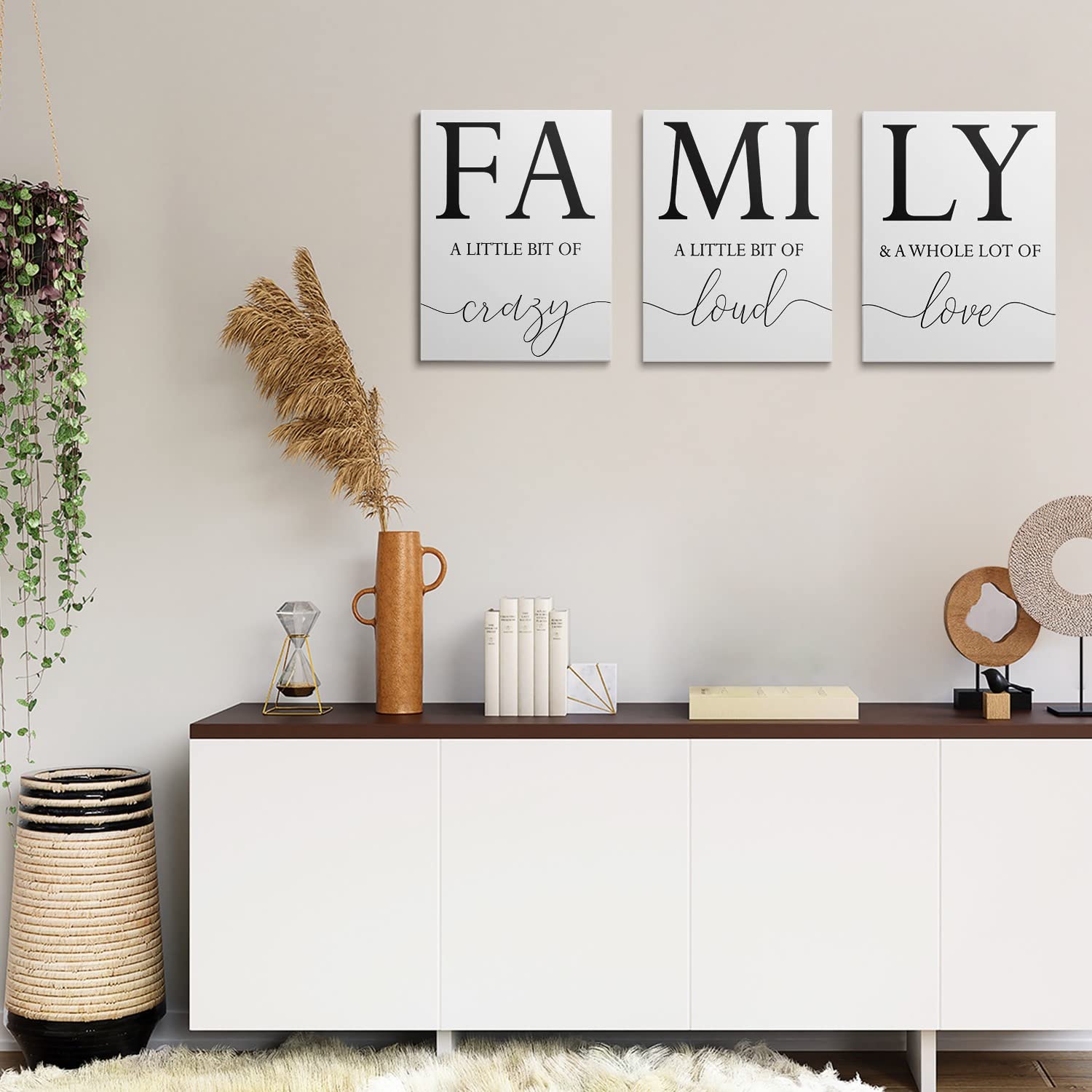 『家族』絵画・インテリア Amazon.com: GUBIYU Home Family Wall Decor, Set of 3 Inspirational